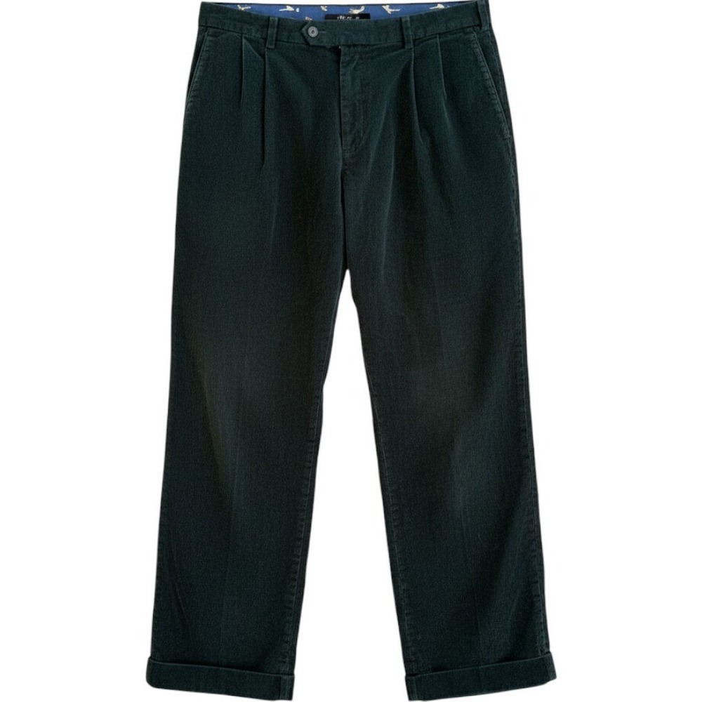 Vintage Polo Ralph Lauren Black Corduroy Pants Wide Wale Men's 36x28 Prep Dress
